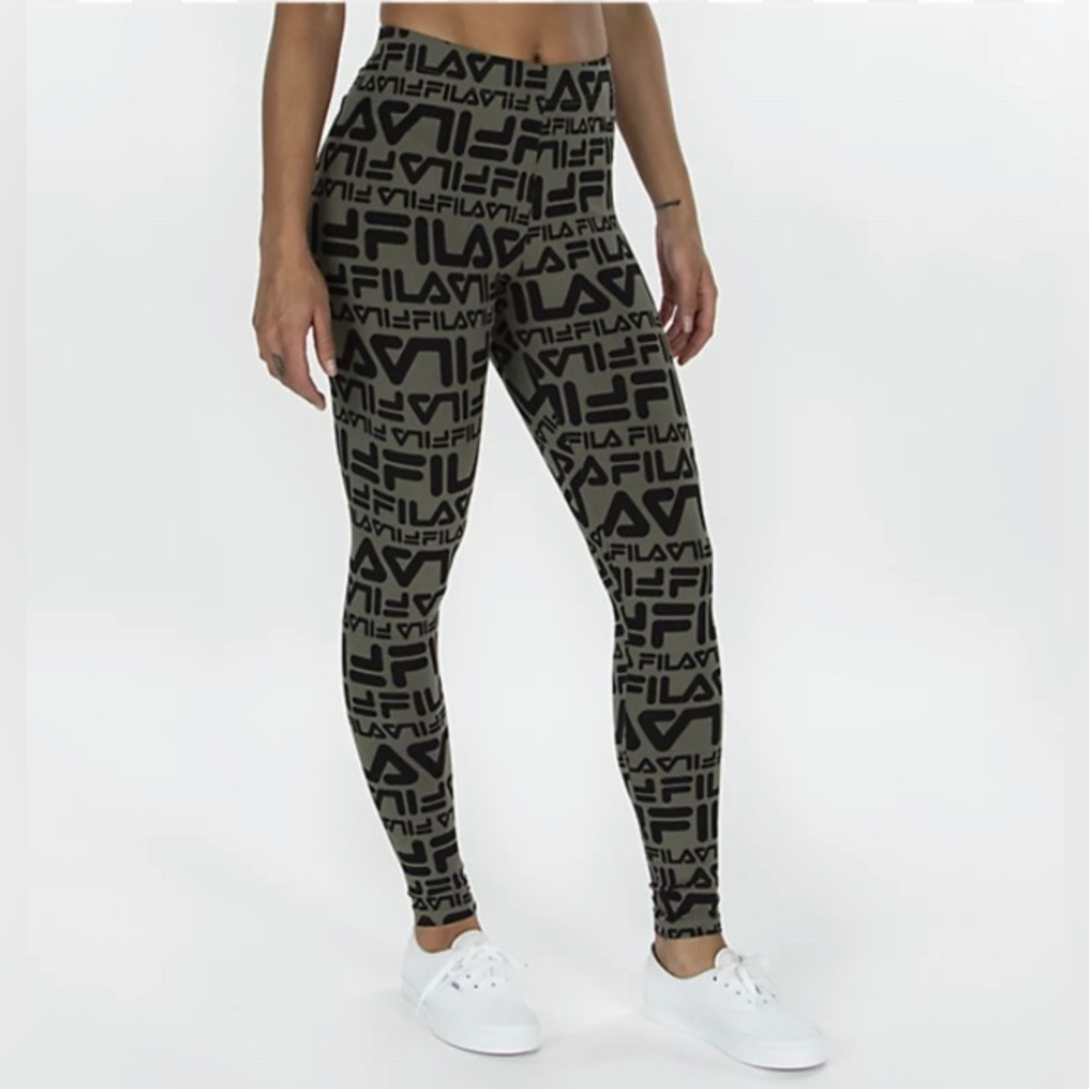FILA Kaylee Tight Leggings in Green XS - Picture 1 of 3